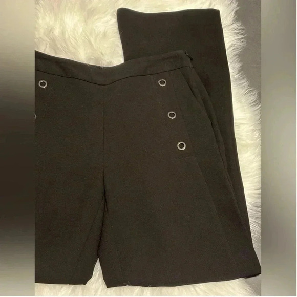 DKNY Women's High Waist Black Button-Detail Dress Pants Small sz 2 - Picture 8 of 8